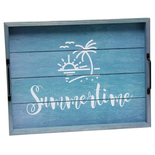 Elegant Designs&#x2122; 15.5&#x22; Summertime Serving Tray with Handles